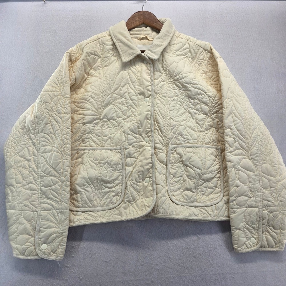 Free Assembly Cream Quilted Floral Liner Jacket Cream XXL (20)
